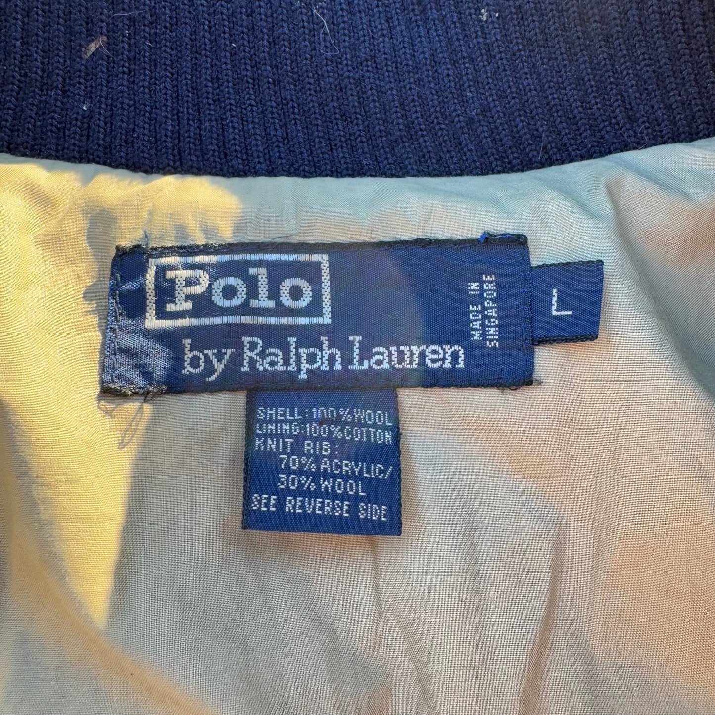 90s Ralph Lauren Checkered Wool Harrington Jacket KiiChain Clothing