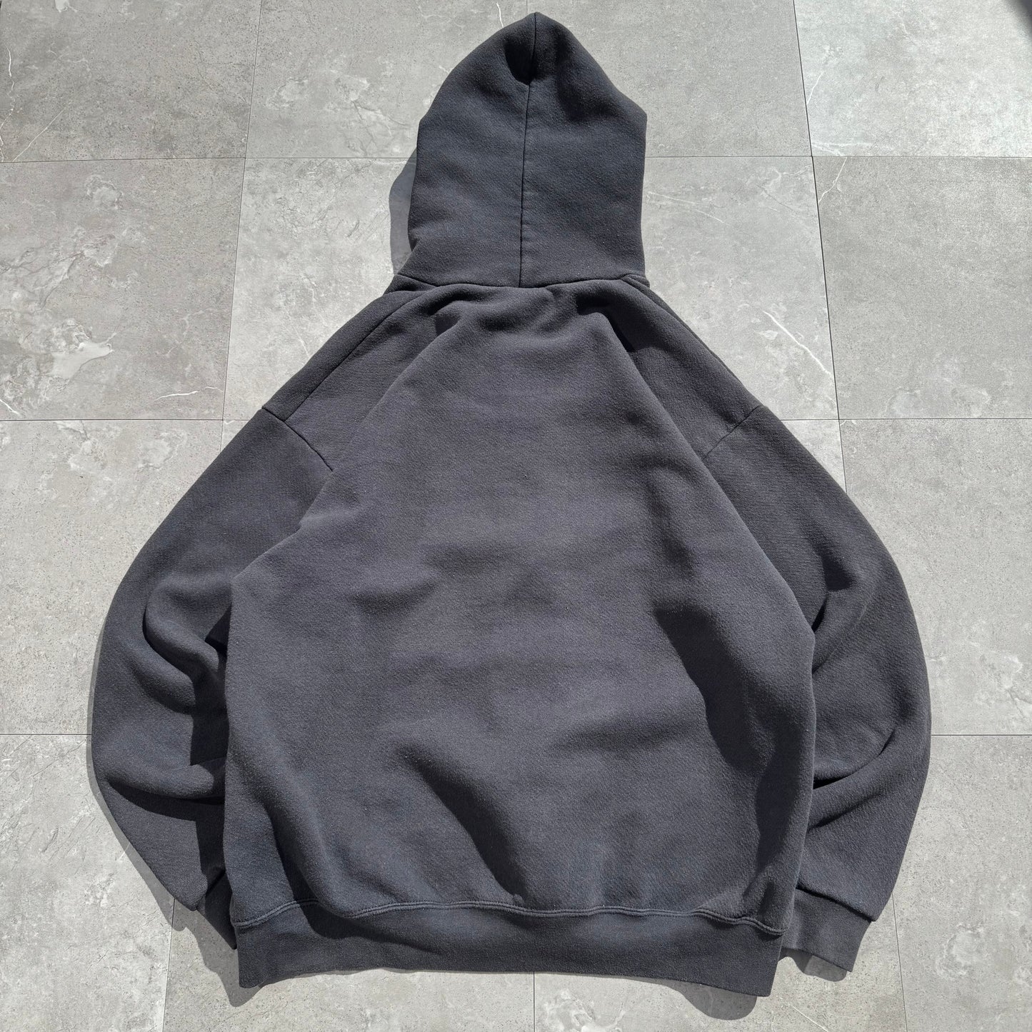 90s Lee Heavyweight Faded Black Zip-Up Hoodie KiiChain Clothing