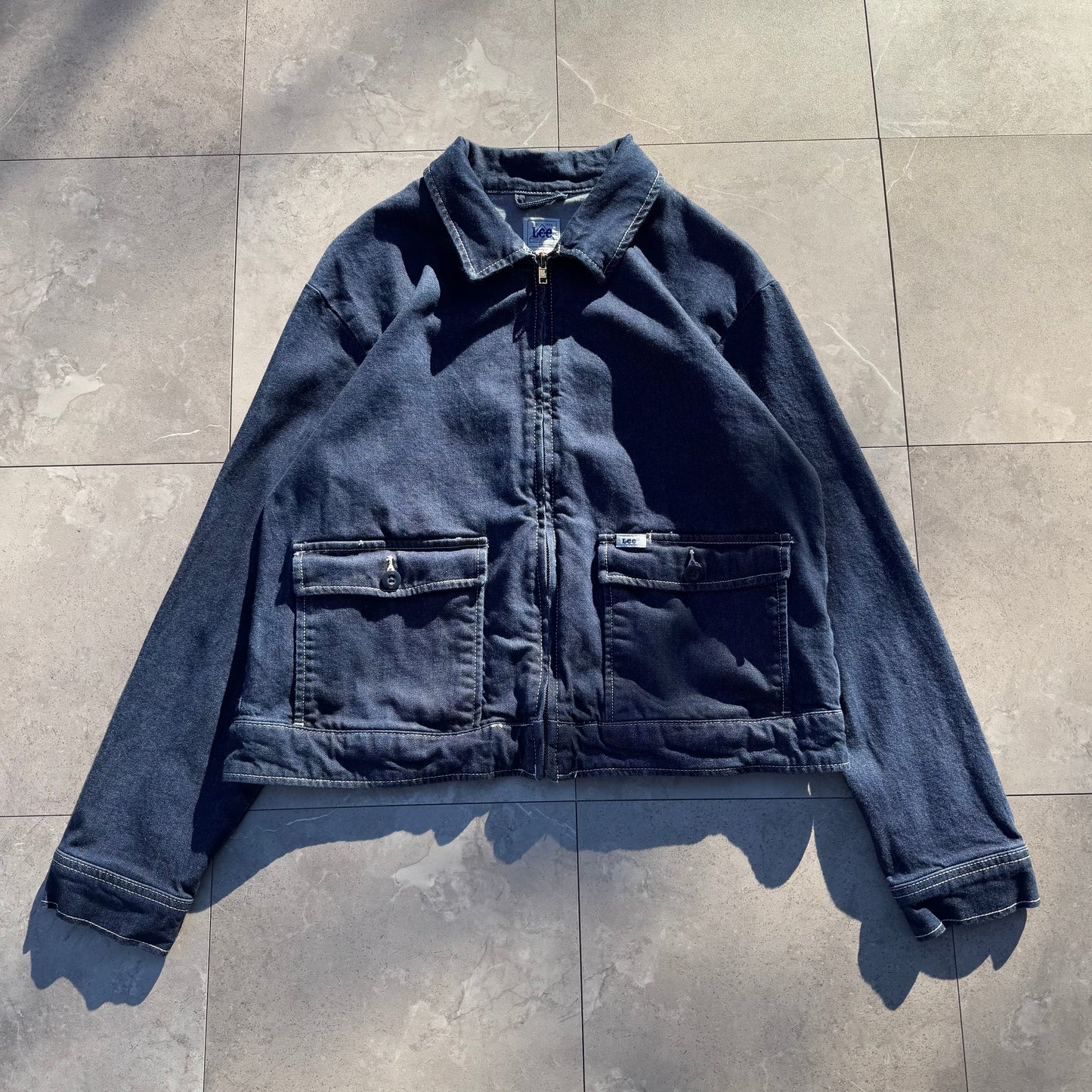 00s Lee Cropped Zip-Up Denim Jacket KiiChain Clothing