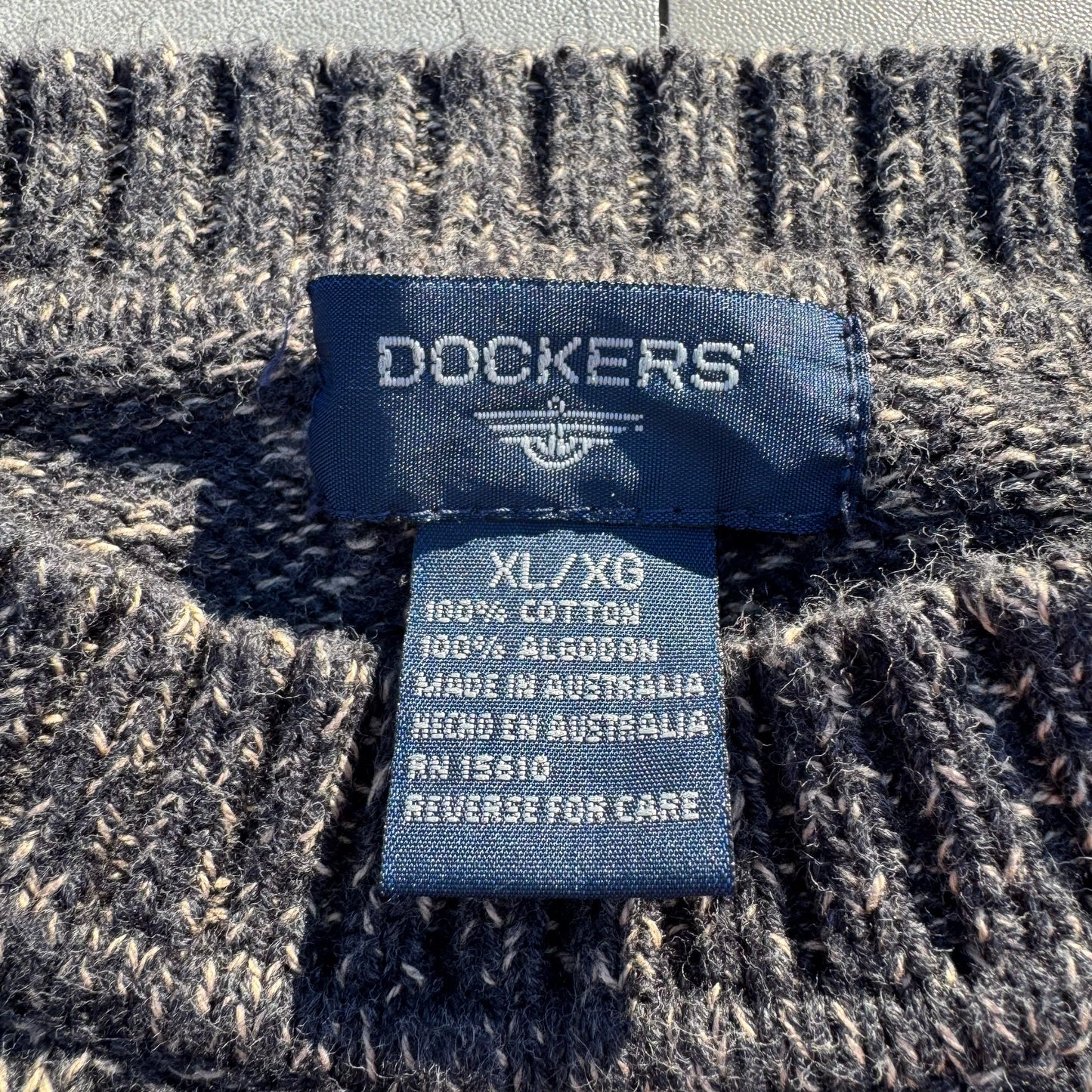 90s Dockers Dark Gray Ribbed Knit KiiChain Clothing