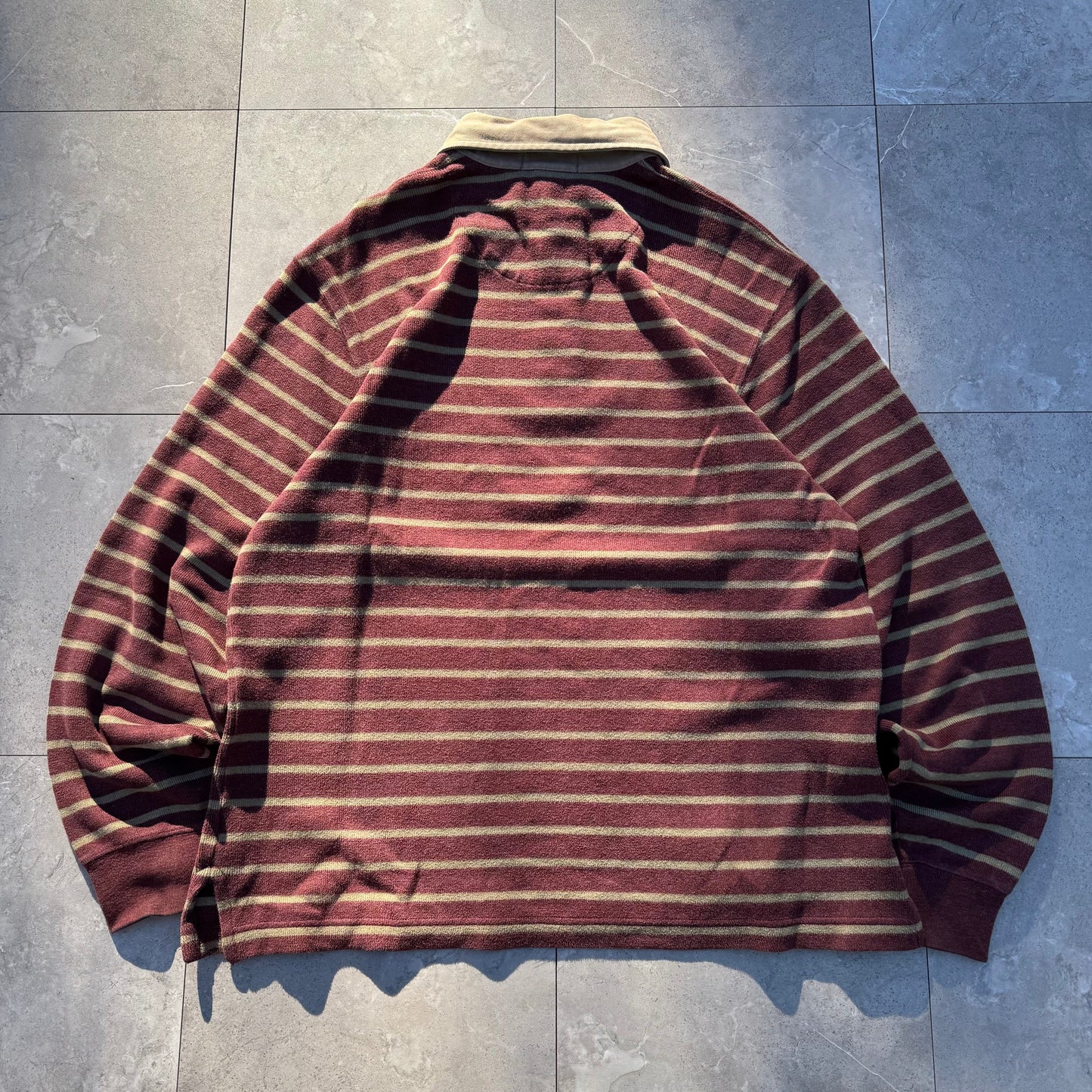 90s Lands' End Border Knit Polo KiiChain Clothing