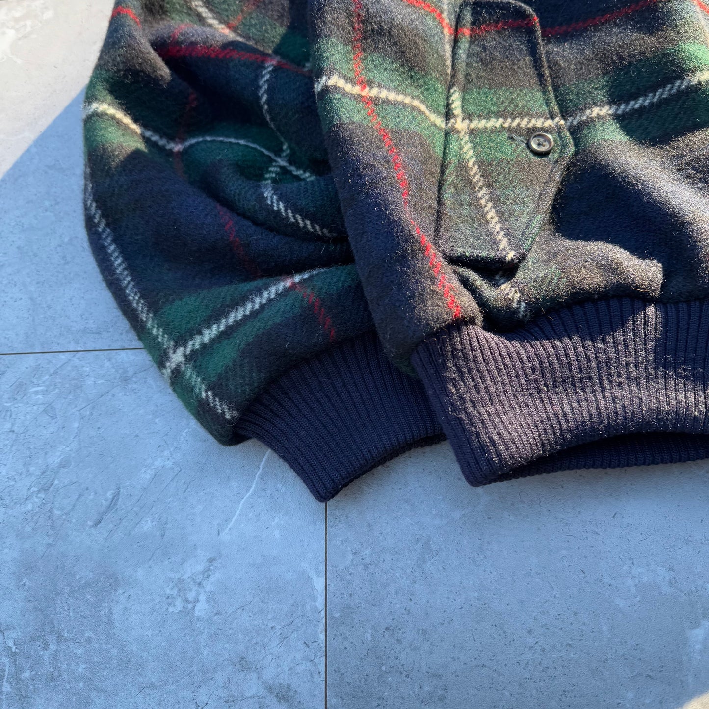 90s Ralph Lauren Checkered Wool Harrington Jacket KiiChain Clothing