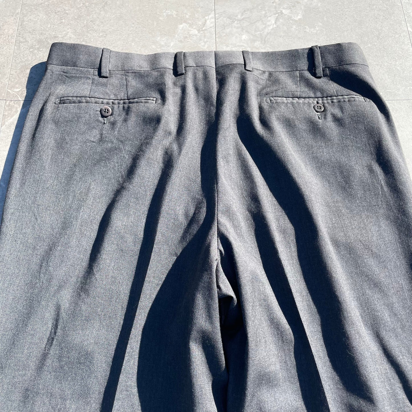 90s-00s Zanella Made in Italy Dark Gray Pleated Slacks Size 38 KiiChain Clothing