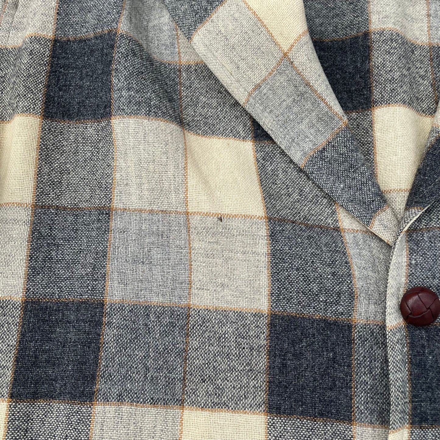 50s Pendleton Checkered Elbow Patch Made in USA Shirt Jacket