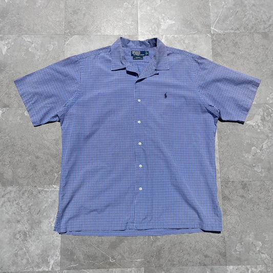 90s Ralph Lauren Caldwell Blue Checkered Shirt KiiChain Clothing