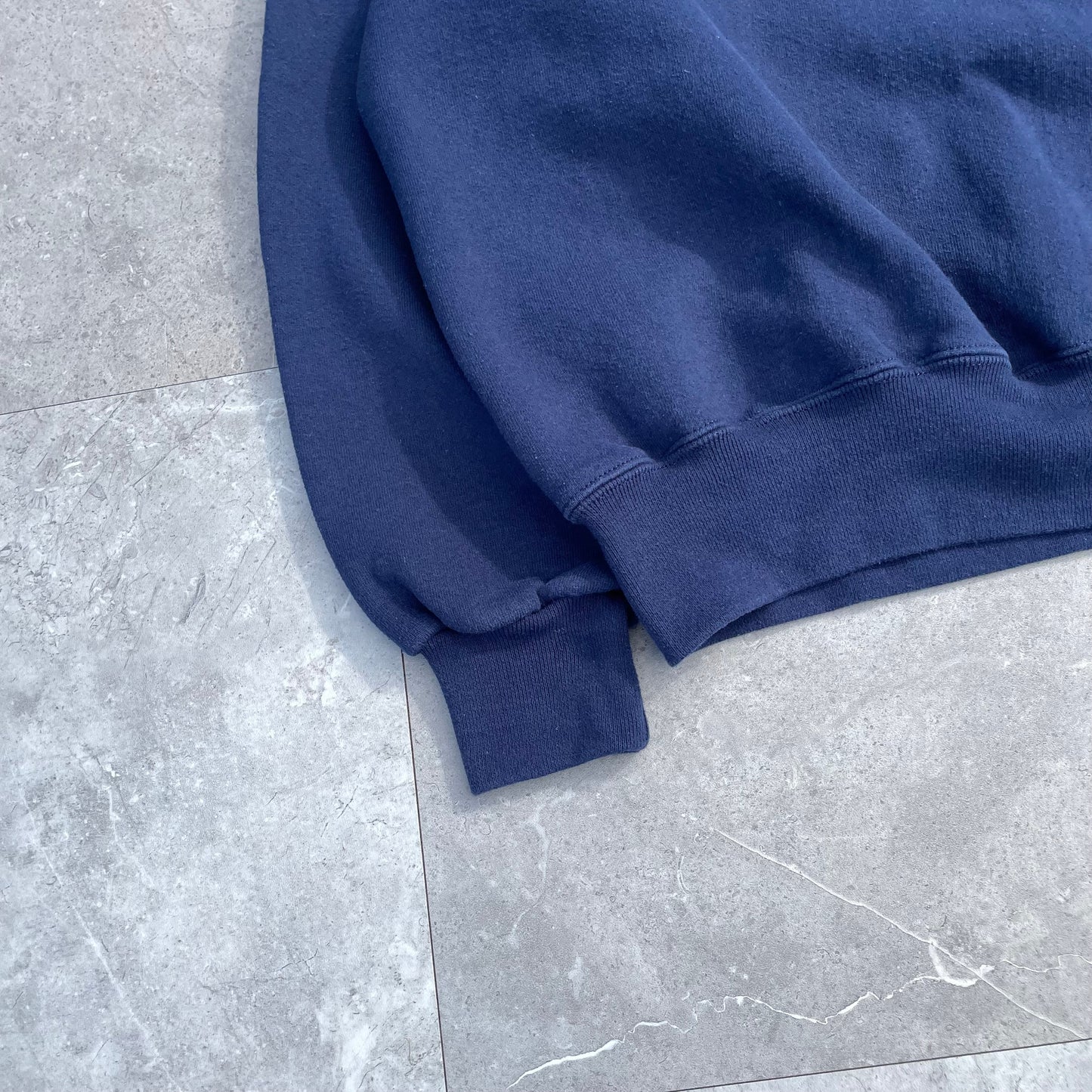 90s Russell Athletic Made in USA Blank Navy Crewneck KiiChain Clothing