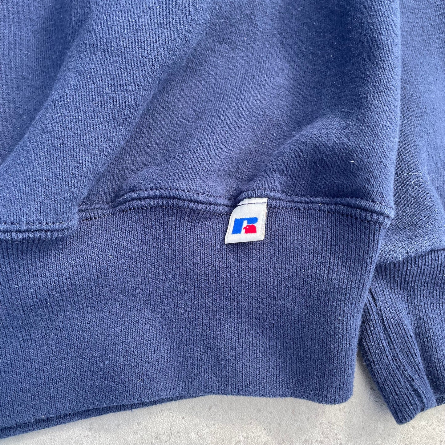 90s Russell Athletic Made in USA Blank Navy Crewneck KiiChain Clothing