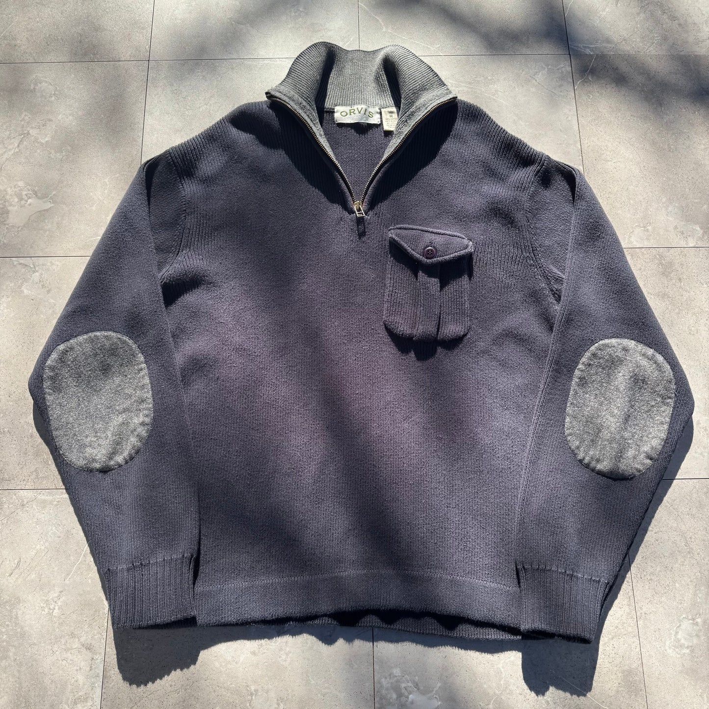 00s Orvis Heavyweight Half-Zip Knit Sweater