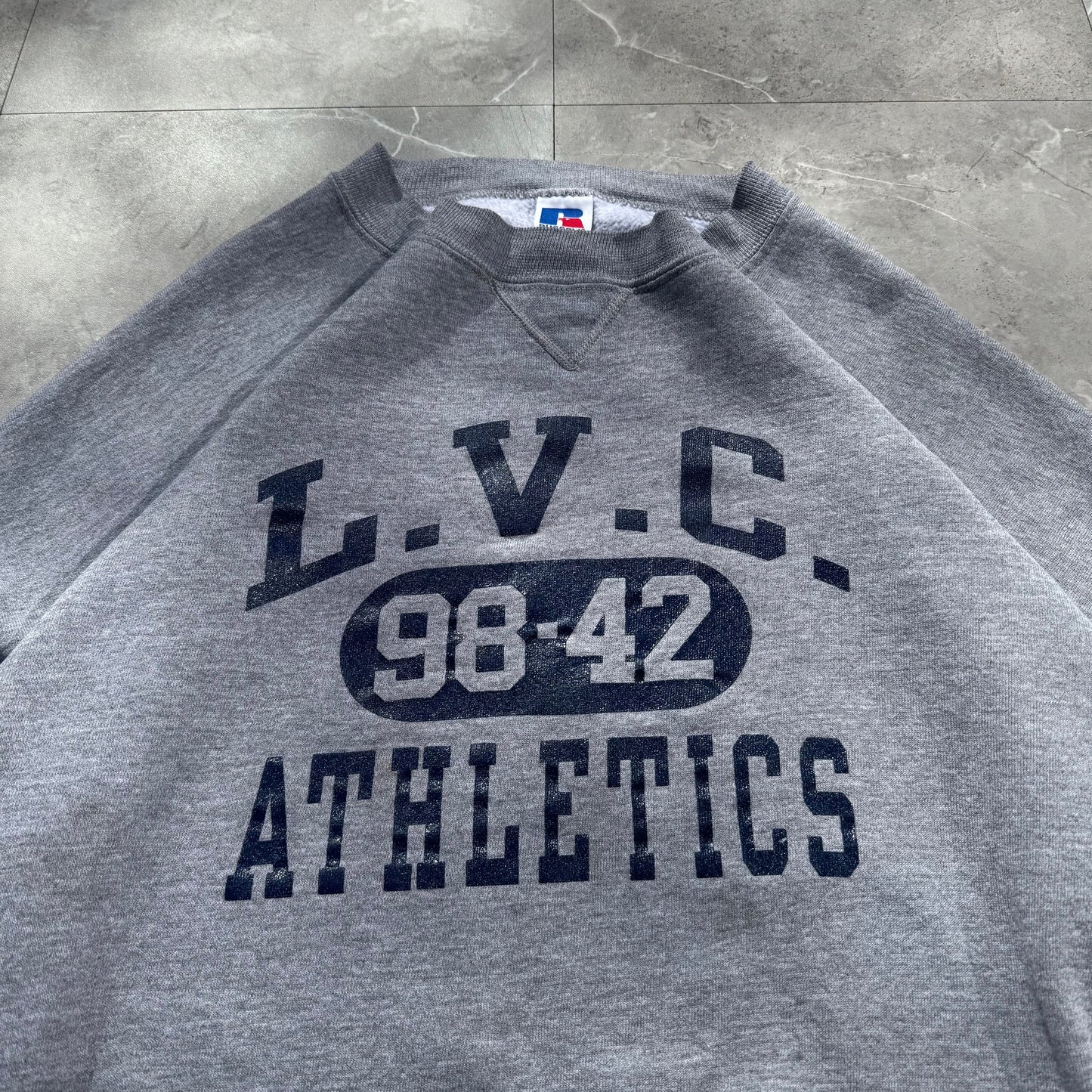 90s Russell Athletic L.V.C. Athletics Made in USA Crewneck Sweatshirt KiiChain Clothing