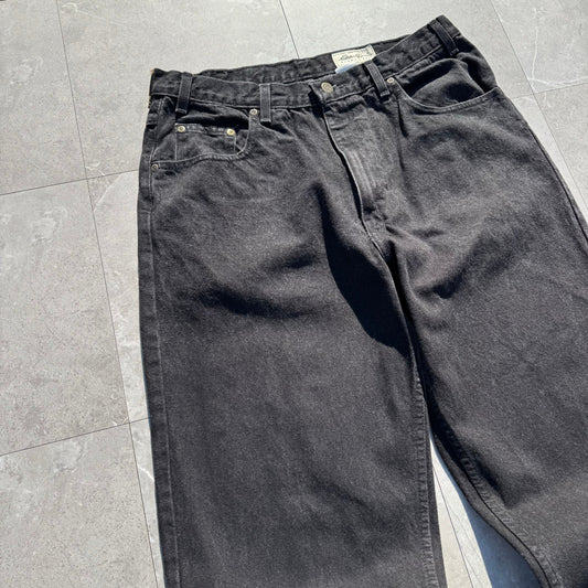 90s-00s Eddie Bauer Made in USA Black Denim 35x34 KiiChain Clothing
