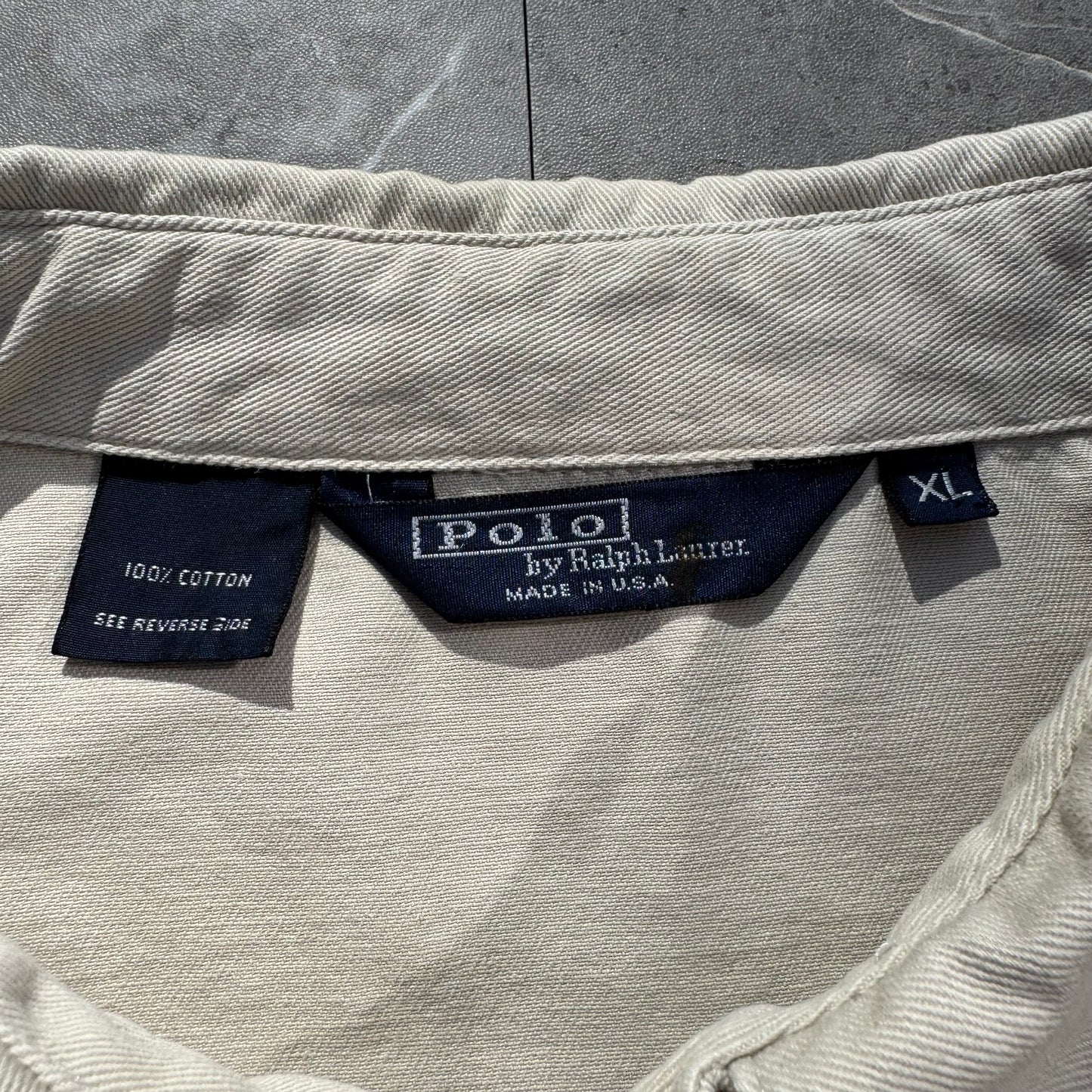 90s Polo by Ralph Lauren Cotton Made in USA Cream Swing Top Jacket
