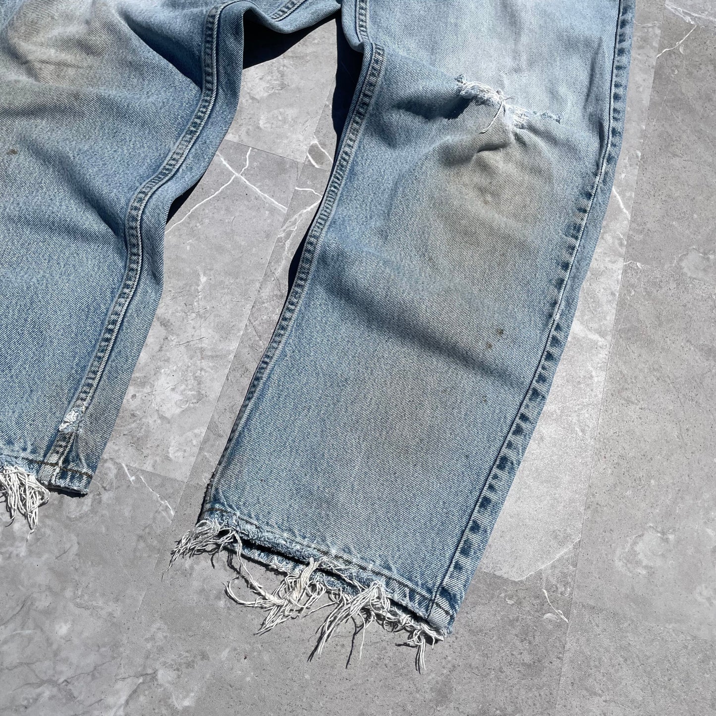 90s L.L. Bean Damaged Denim 36x32 KiiChain Clothing