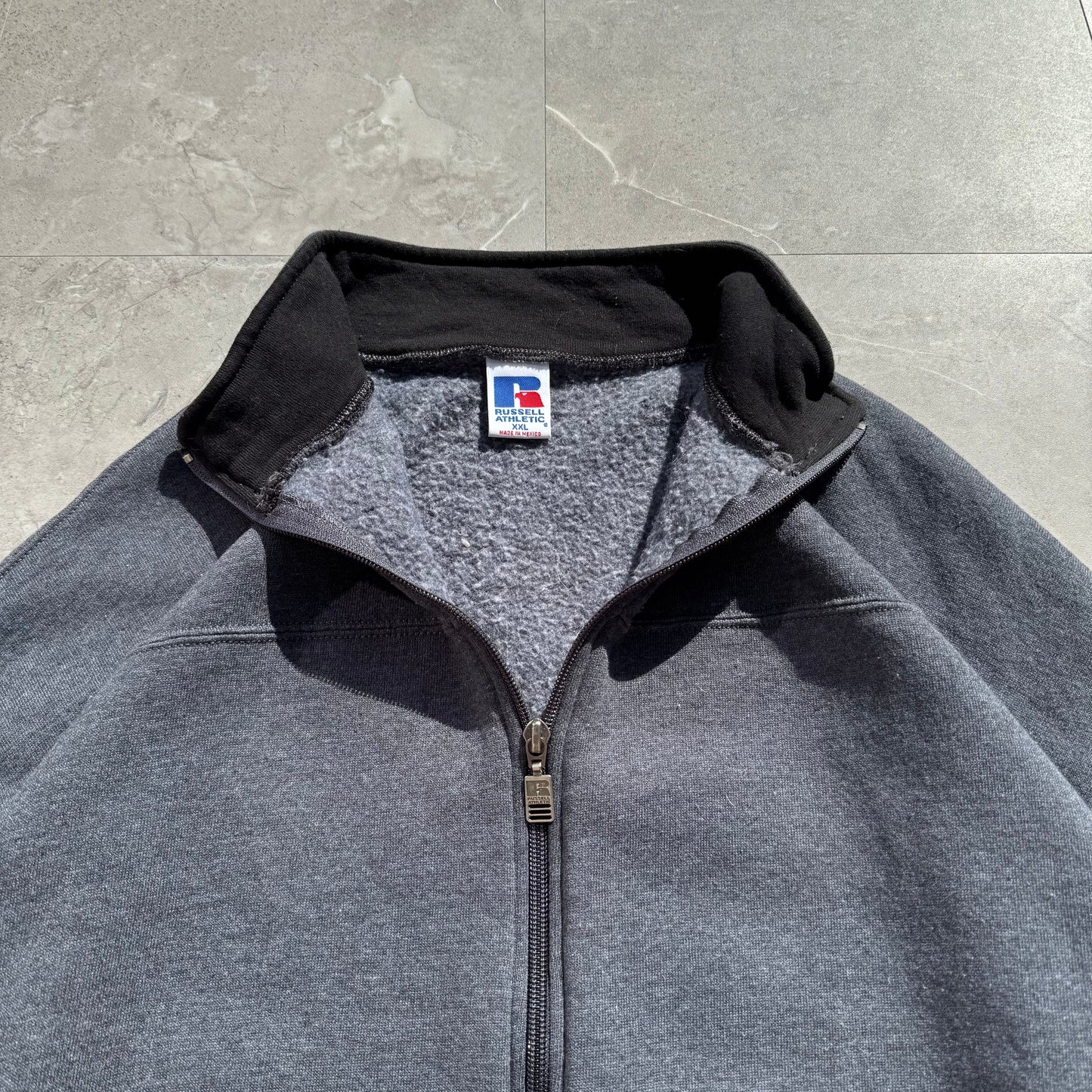 90s Russell Athletic Gray Full Zip Sweatshirt KiiChain Clothing