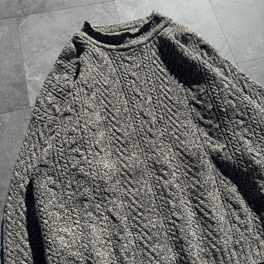90s-00s Eddie Bauer Made in USA Wool-Blend Mock Neck Knitted Sweater KiiChain Clothing
