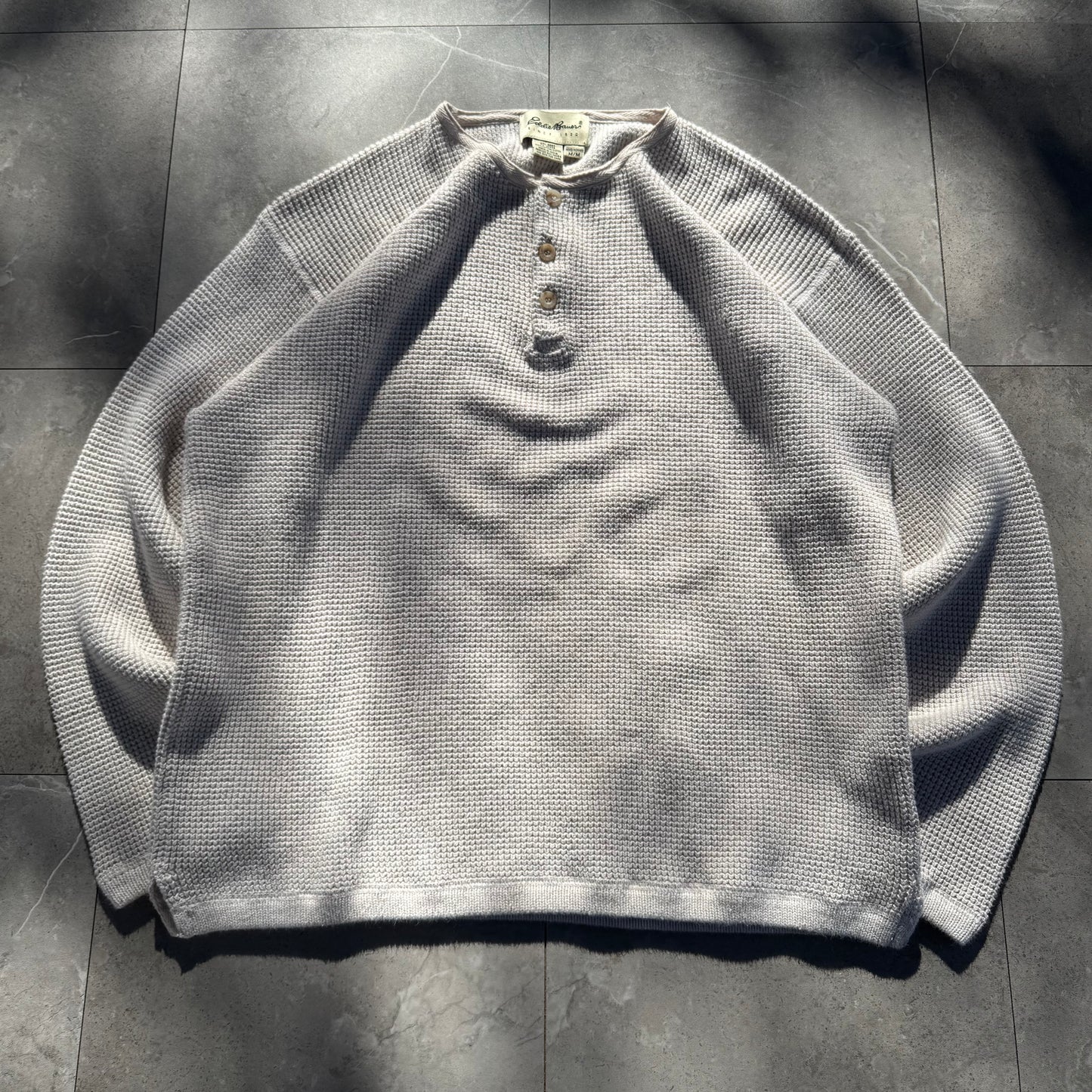 90s-00s Eddie Bauer Waffle Knit Thermal Henley
