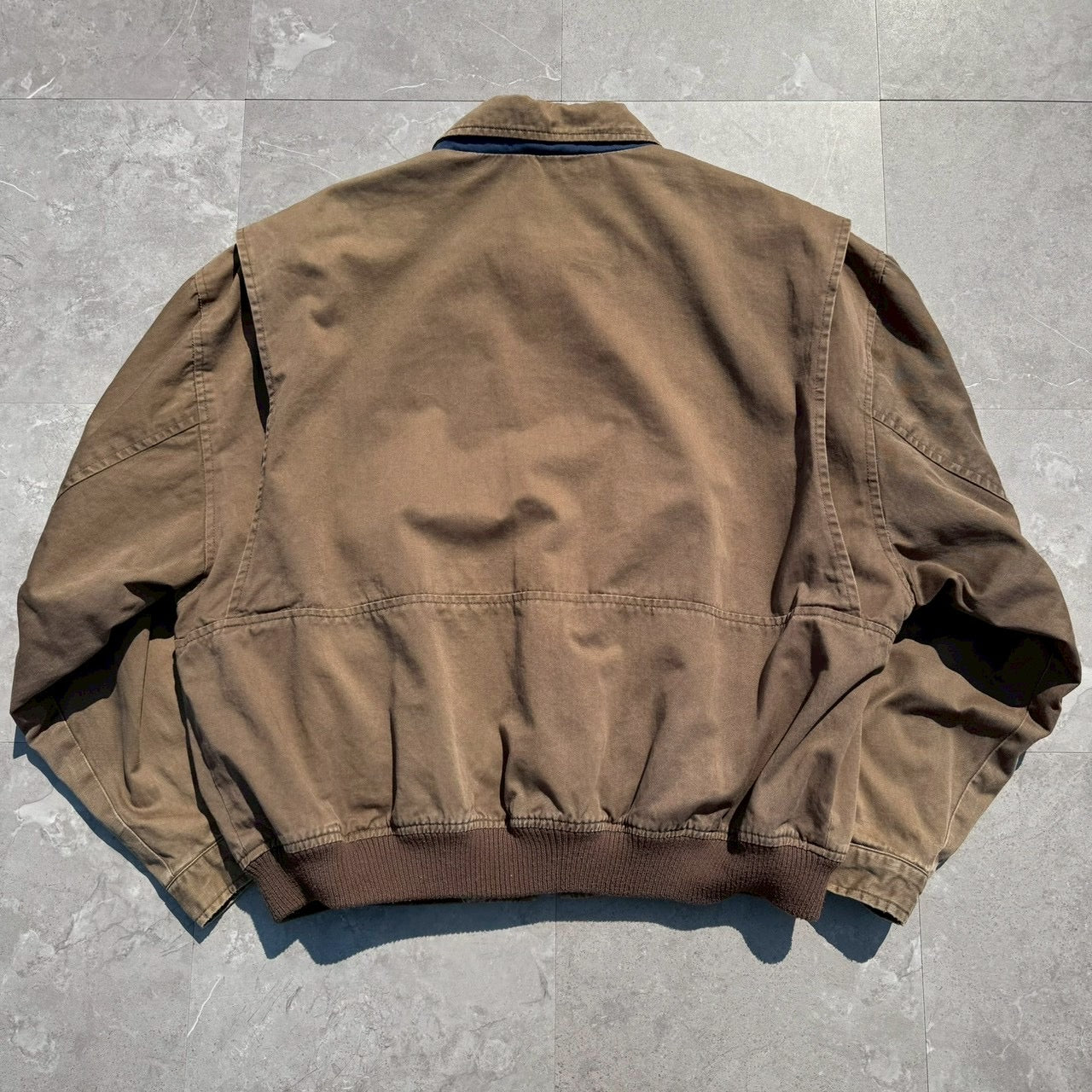 80s Chaps Ralph Lauren Dark Brown Dual Pocket Bomber Jacket