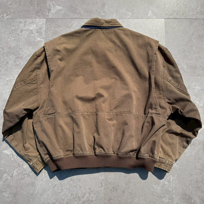80s Chaps Ralph Lauren Dark Brown Dual Pocket Bomber Jacket