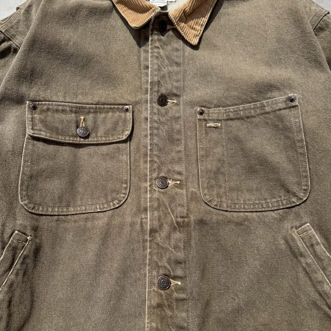80s-90s Polo Ralph Lauren Corduroy Collar Canvas Trucker Jacket