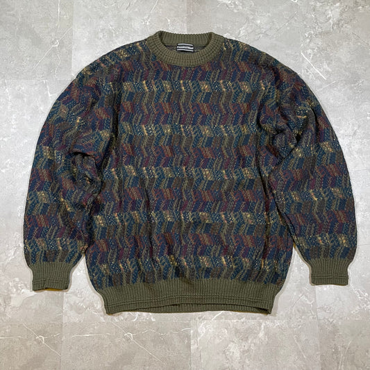 90s Preswick & Moore Wool-Blend Design Knit