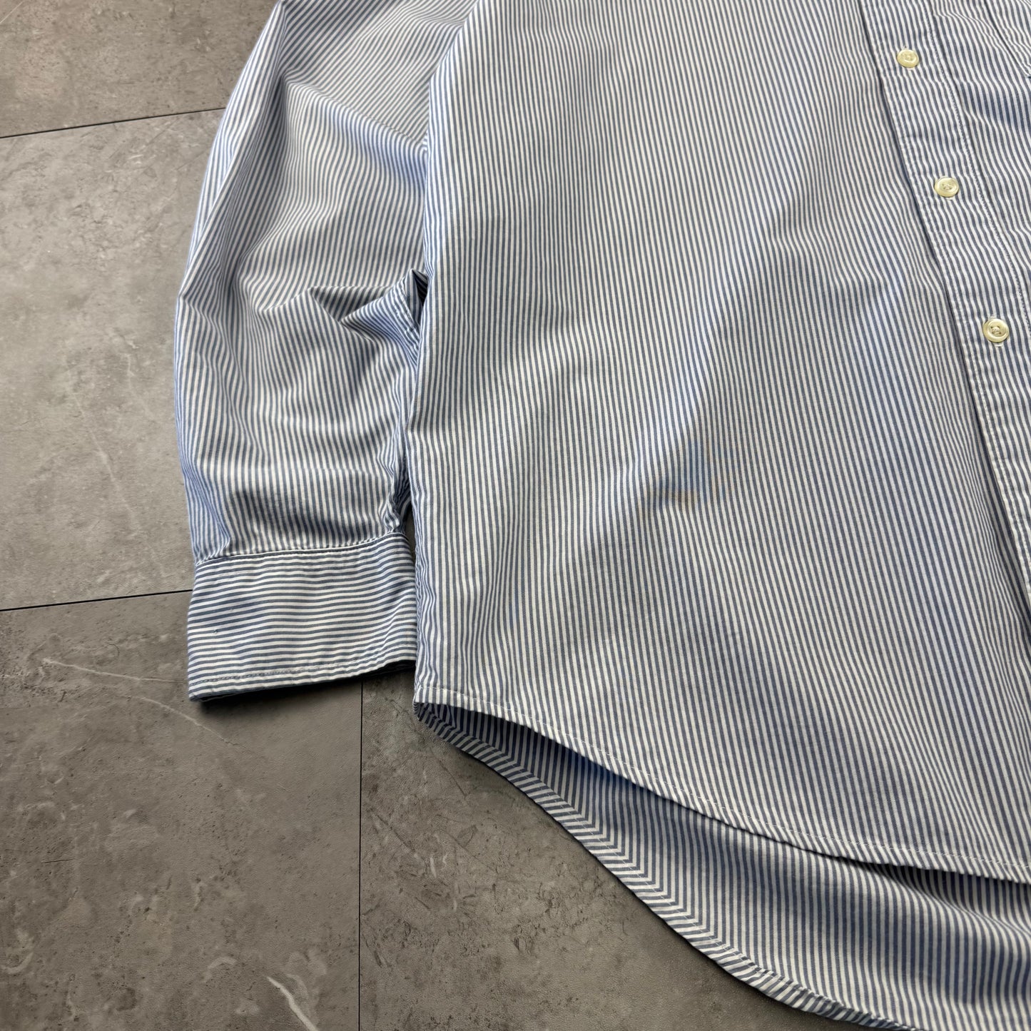 90s Old Gap Light Blue Striped Button Down Shirt