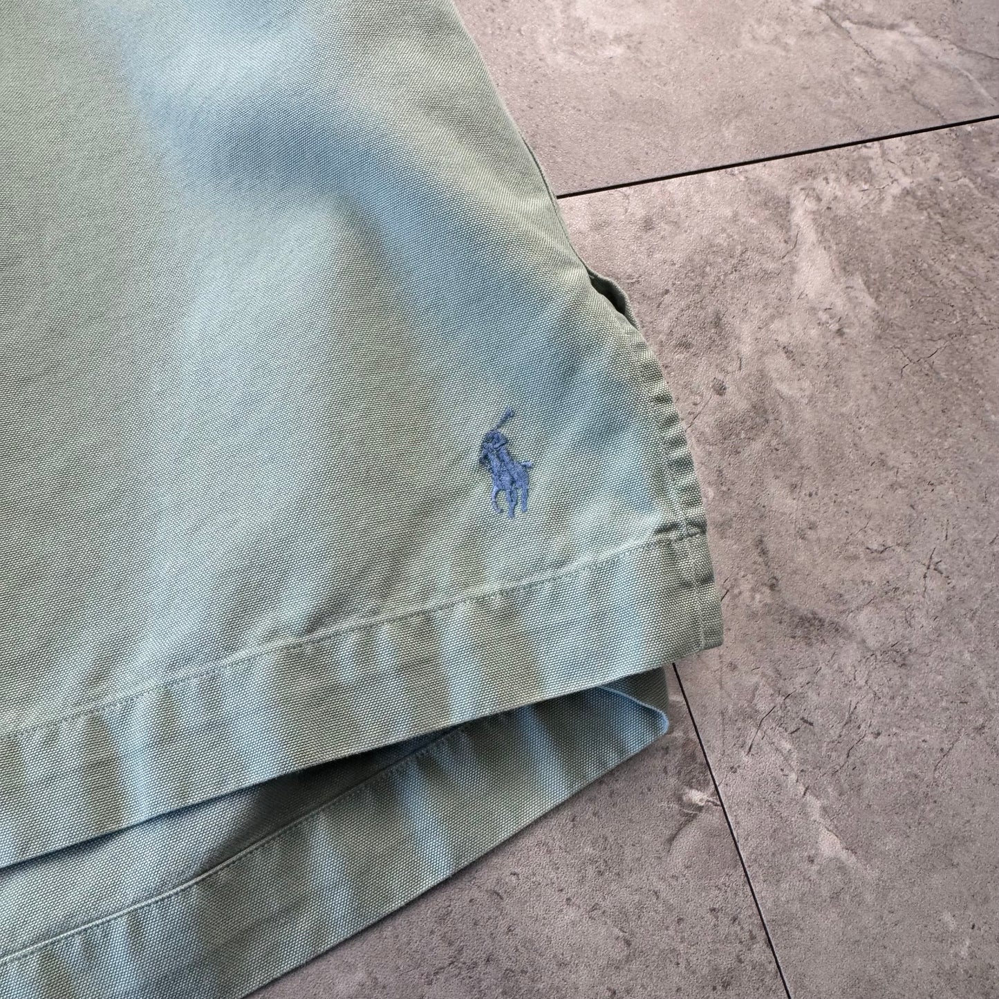00s Polo by Ralph Lauren Rare Sage Green Open Collar Shirt