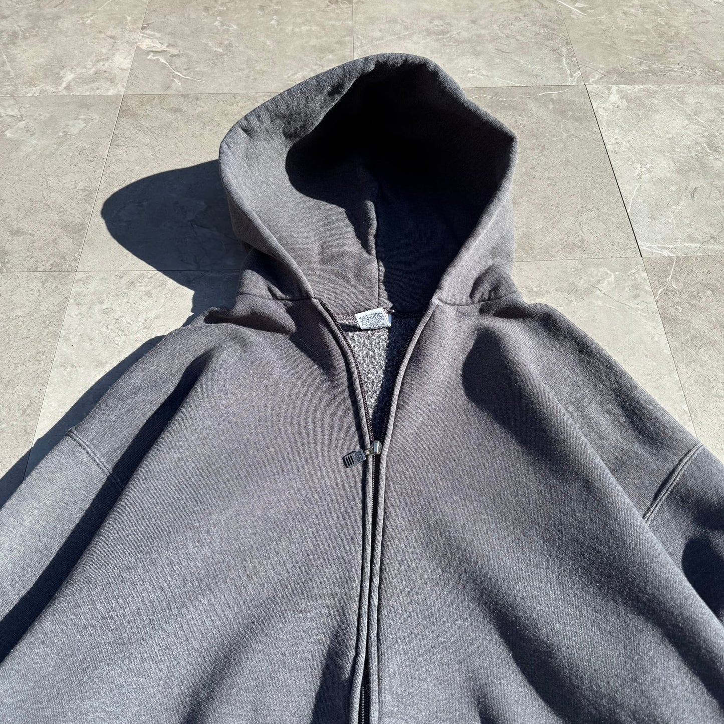 90s Russell Athletic Gray Zip-Up Hoodie KiiChain Clothing