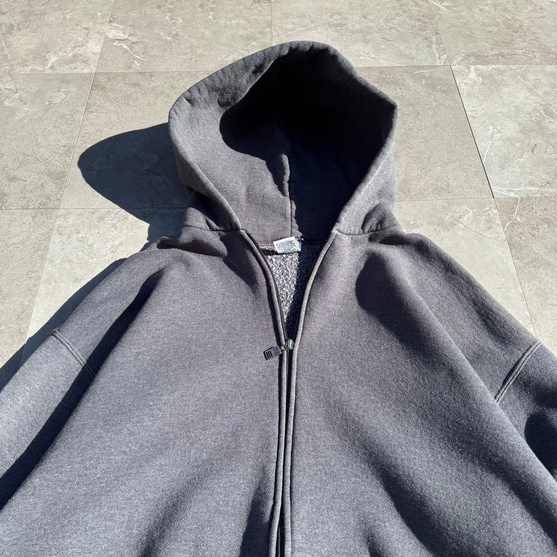 90s Russell Athletic Gray Zip-Up Hoodie KiiChain Clothing