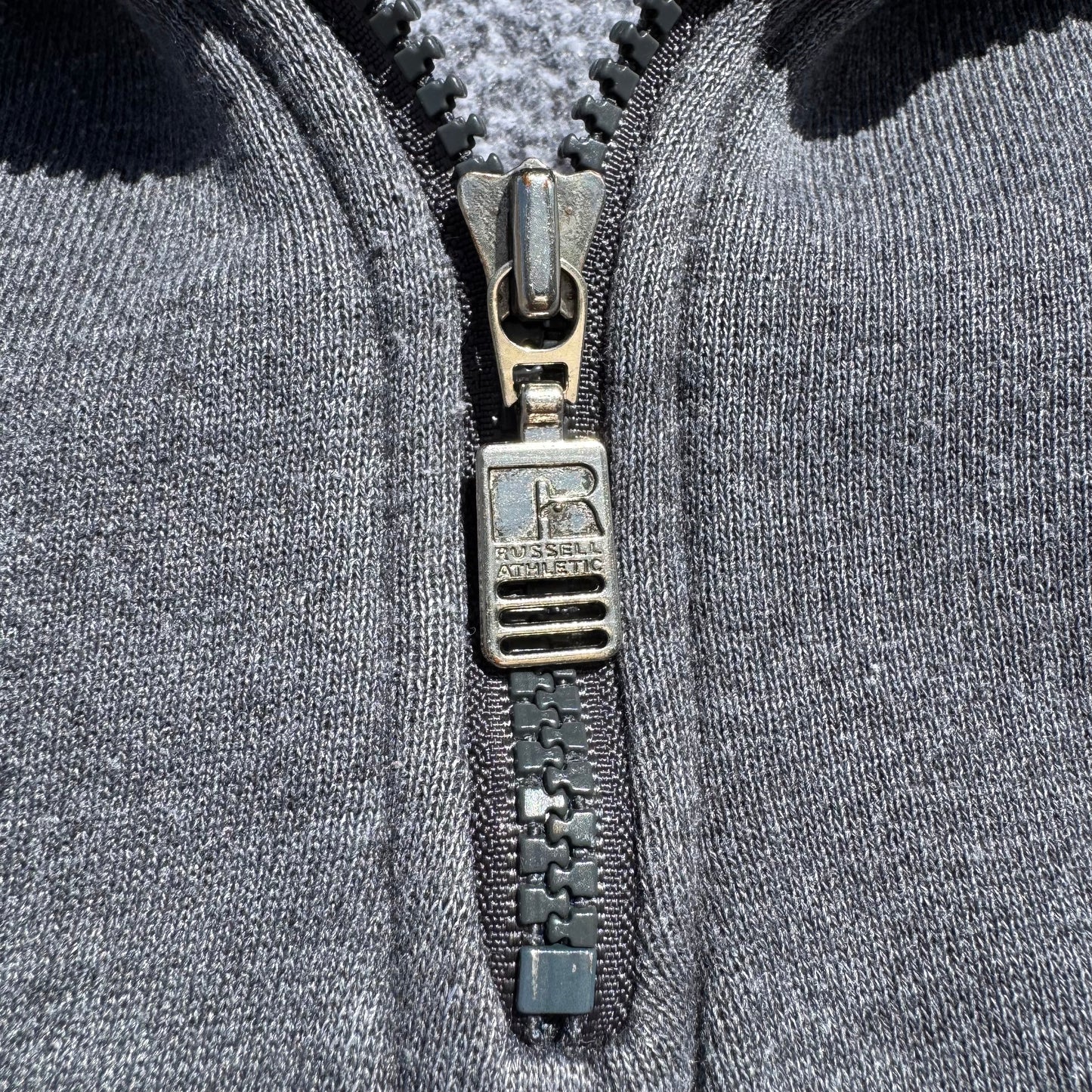 90s Russell Athletic Half-Zip Dark Gray Sweatshirt KiiChain Clothing