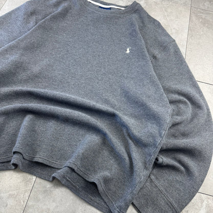 00s Polo Ralph Lauren Dark Gray Long Sleeve Thermal