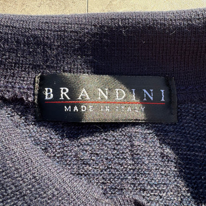 90s Brandini Made in Italy Wool-Blend Knitted Polo Sweater