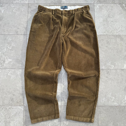 90s-00s Polo by Ralph Lauren Brown Corduroy Andrew Pants 38x30