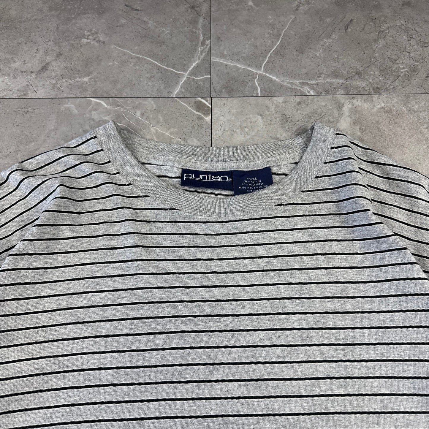 90s Puritan Gray Border Tee