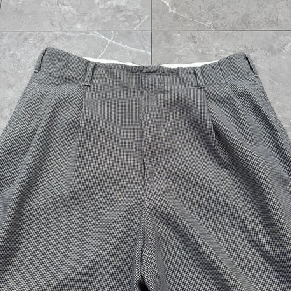 80s-90s Polo by Ralph Lauren Made in USA Houndstooth Pleated Slacks