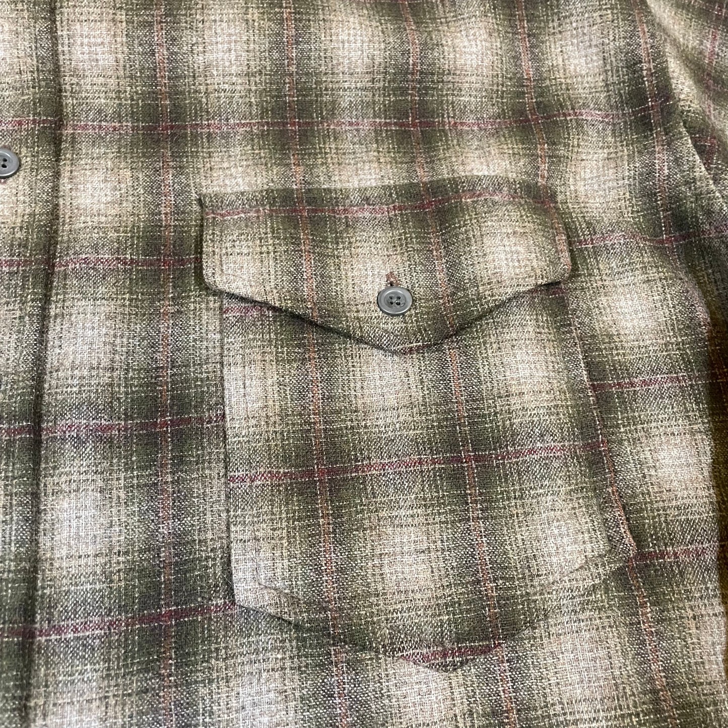 00s Pendleton Brown Shadow Checkered Wool Flannel Shirt