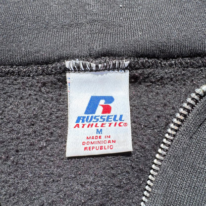 90s Russell Athletic Black Zip-Up Hoodie KiiChain Clothing