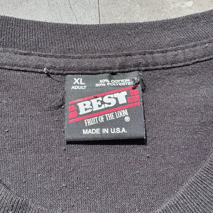 90s Fruit of the Loom Faded Black Made in USA Texas Graphic Tee KiiChain Clothing