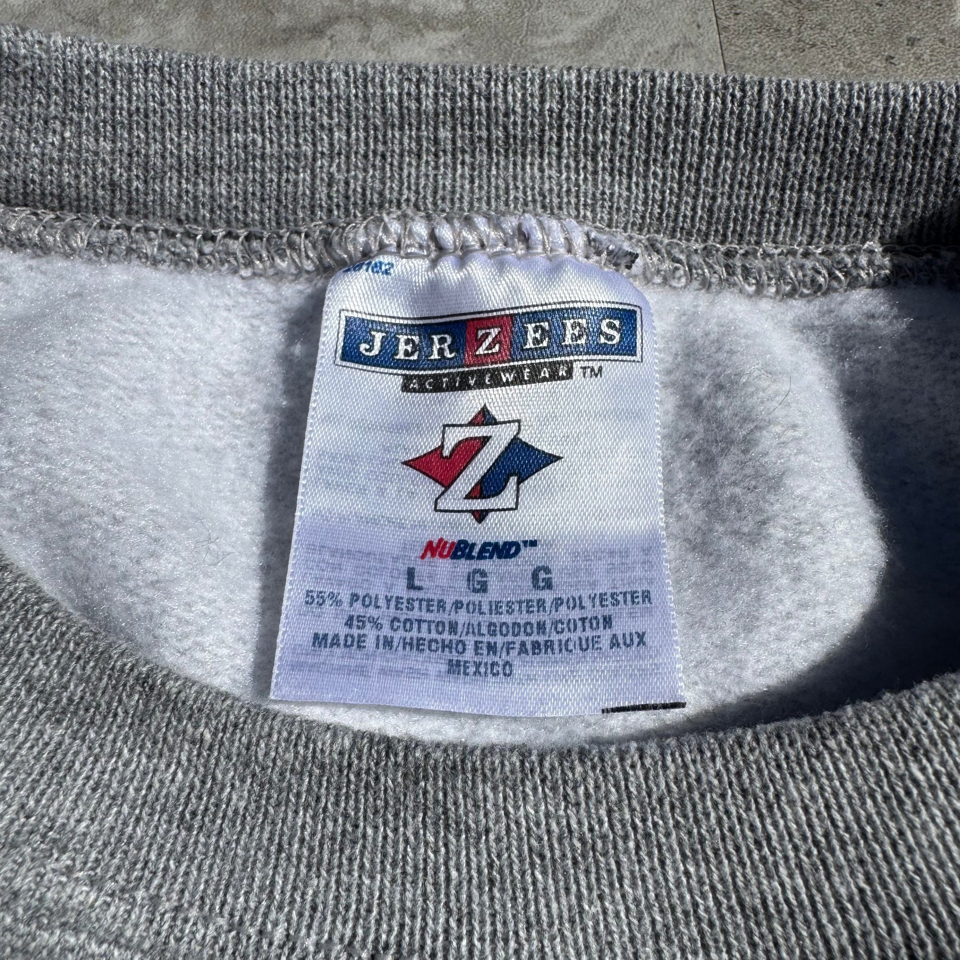 90s-00s Jerzees Gray Crewneck Sweatshirt KiiChain Clothing