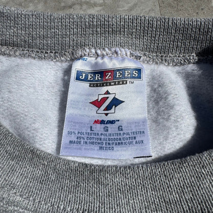90s-00s Jerzees Gray Crewneck Sweatshirt KiiChain Clothing