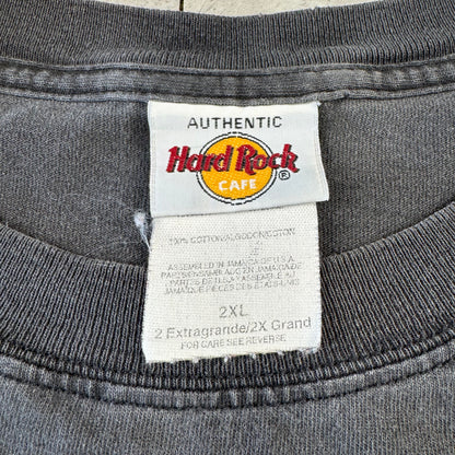 90s Hard Rock Cafe Lake Tahoe Faded Black Graphic T-Shirt