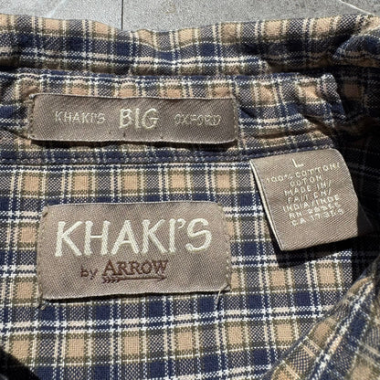 90s-00s Arrow Khaki’s BIG Oxford Checkered Shirt KiiChain Clothing
