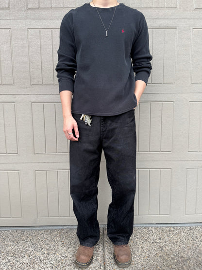 00s Polo Ralph Lauren Black Long Sleeve Thermal