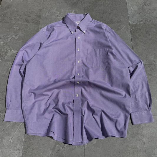 00s Brooks Brothers 346 Purple Houndstooth Non-Iron Button Down Shirt KiiChain Clothing