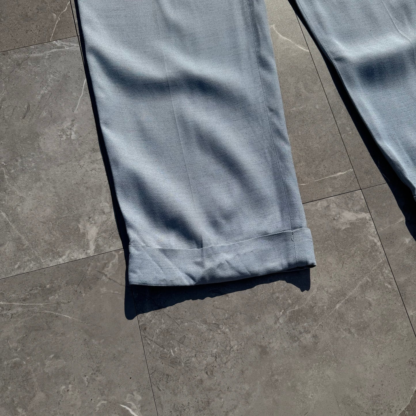 40s Unknown Light Blue Gabardine Slacks