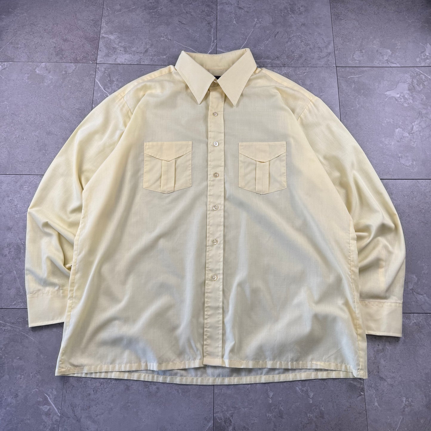 80s-90s JC Penny Yellow Dual Pocket Shirt