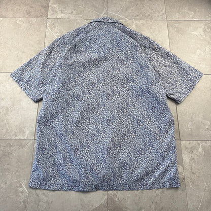 00s Polo by Ralph Lauren Caldwell Blue Flower Open Collar Shirt