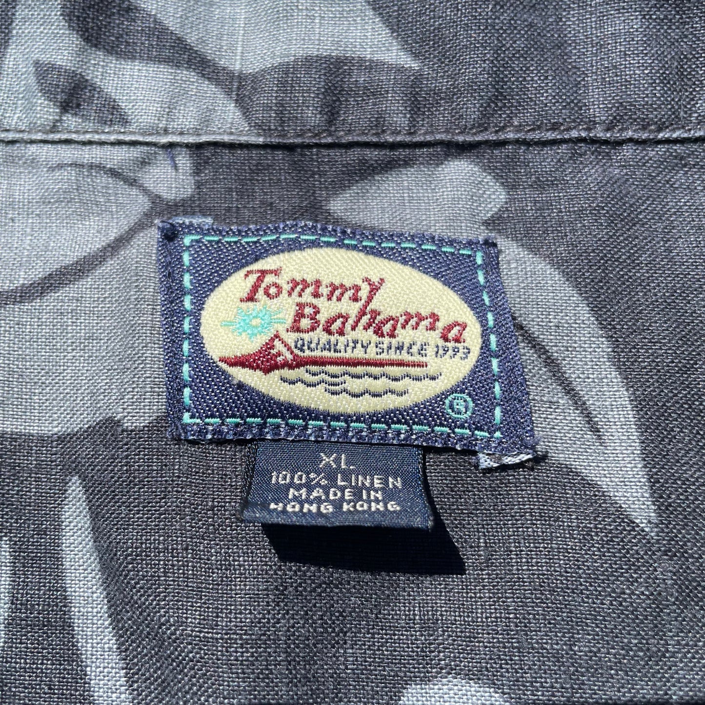 90s Tommy Bahama Linen Hawaiian Shirt