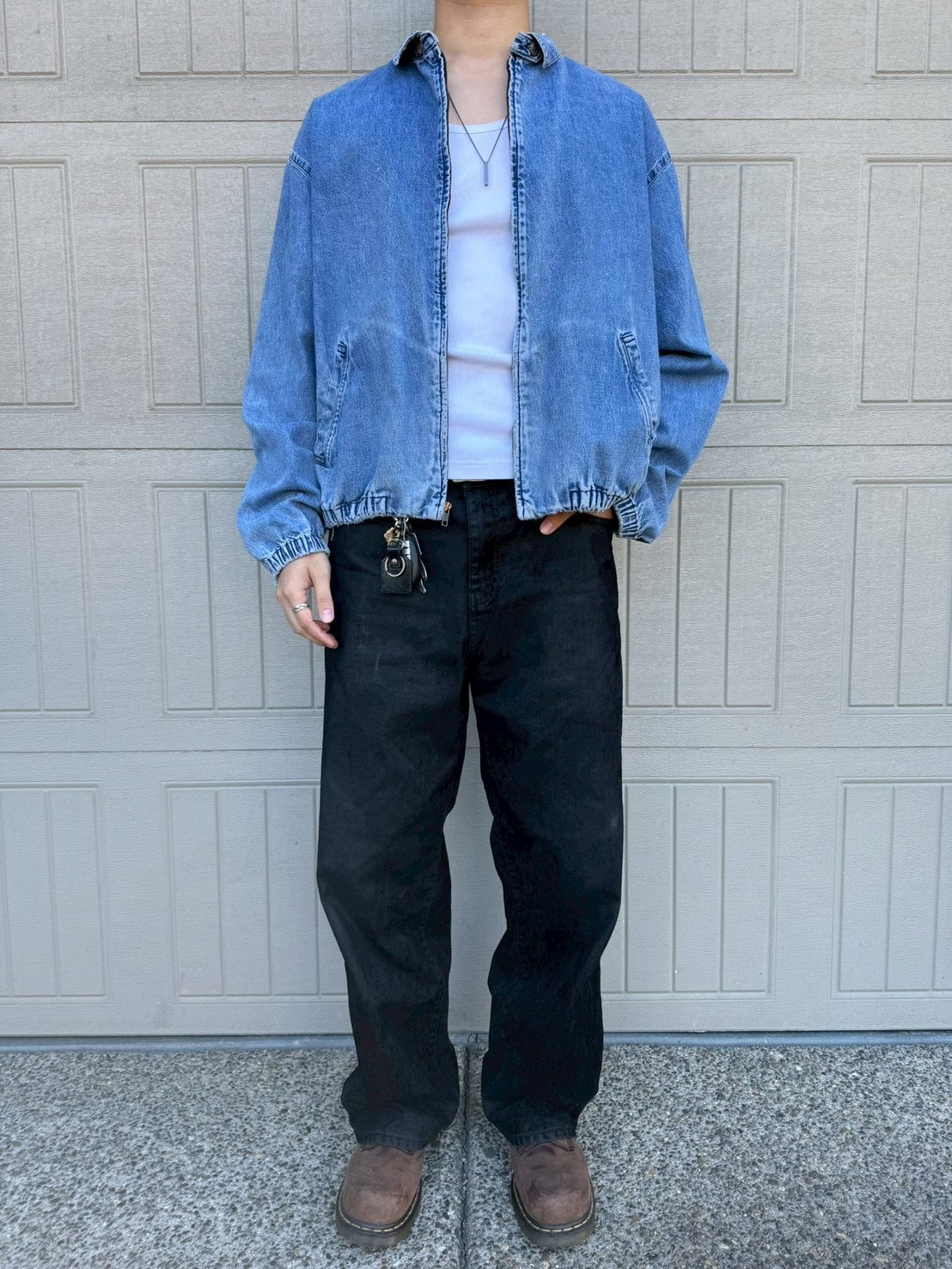 80s-90s Ralph Lauren Light Blue No-Pony Denim Swing Top Jacket