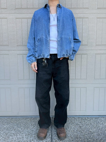 80s-90s Ralph Lauren Light Blue No-Pony Denim Swing Top Jacket