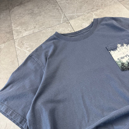 00s Carhartt Blue Forest Graphic Pocket T-Shirt