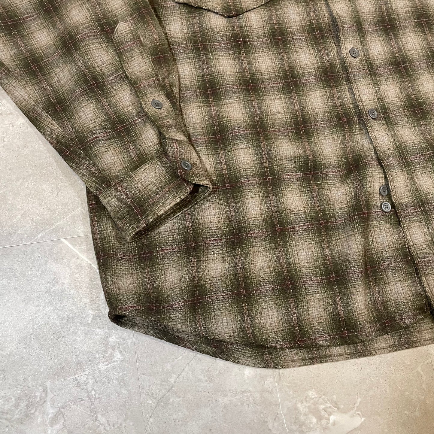 00s Pendleton Brown Shadow Checkered Wool Flannel Shirt